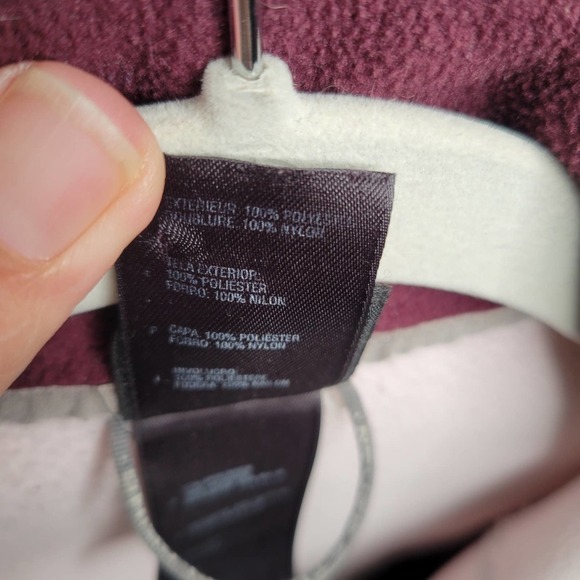 The North Face fleece jacket women's size M pink purple long sleeve zip up‎ - Picture 11 of 12